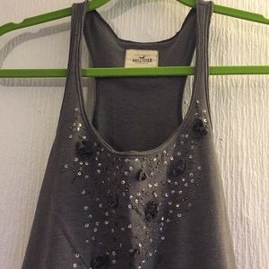 🌟Grey Hollister Racerback Tank Top